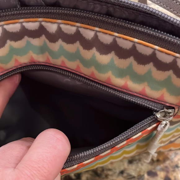 Kalencom Nylon Diaper Clutch Wristlet Bold Pattern Pockets Functional Zippered - Picture 8 of 10